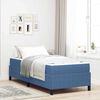 vidaXL Bedframe met matras Blauw 100 x 200 cm Stof