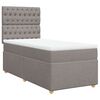 vidaXL Boxspring met matras stof taupe 90x190 cm