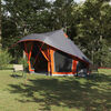 vidaXL Familie Tipi Tent Tipi Grijs en Oranje 508 x 470 x 300 cm
