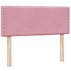 vidaXL Boxspring met matras fluweel roze 120x220 cm