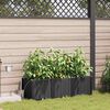 vidaXL Tuin Bloempot 3 pcs Zwart Staal