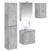 vidaXL Badkamerkastenset 5 pcs Betongrijs 50 x 14,5 x 70 cm