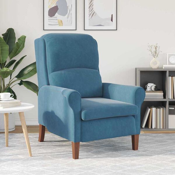 vidaXL Fauteuil Blauw 76 x 94 x 102 cm Fluweel