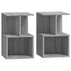 vidaXL Nachtkastjes 2 st 35x35x55 cm bewerkt hout grijs sonoma eiken