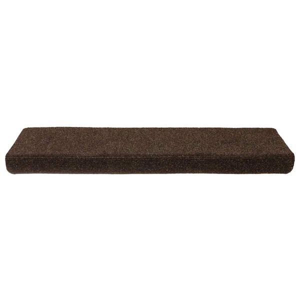 vidaXL Trapmatten zelfklevend 30 stuks 65x21x4 cm bruin rechthoekige rand
