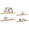 vidaXL Wandplank met plank 4 pcs Beige 115 x 9 x 3 cm Bewerkt hout