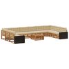 vidaXL Sofa-Sets met kussen 11 pcs Massief Acaciahout