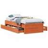 vidaXL Bedframe zonder matras met lades grenenhout wasbruin 90x190 cm