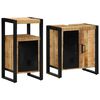 vidaXL Badkamermeubelset 2 st Bruin en zwart 55 x 35 x 60 cm