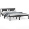 vidaXL Bedframe massief grenenhout grijs 120x200 cm