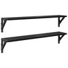 vidaXL Wandplanken Muurmontage 2 st Zwart Eiken 80 x 15 x 15,5 cm
