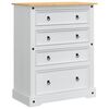 vidaXL Opbergkisten Corona Wit 92 x 48 x 114 cm Massief Vurenhout