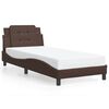 vidaXL Bedframe zonder matras "Zadar" kunstleer bruin 90x200 cm