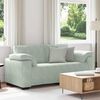 vidaXL Loveseat bank 140 cm fluweel lichtgrijs