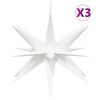 vidaXL Kerstlampen met LED's 3 st inklapbaar 57 cm wit