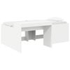vidaXL Hoge Bed Frame met Bureau voor Kinderen Wit 90 x 200 cm