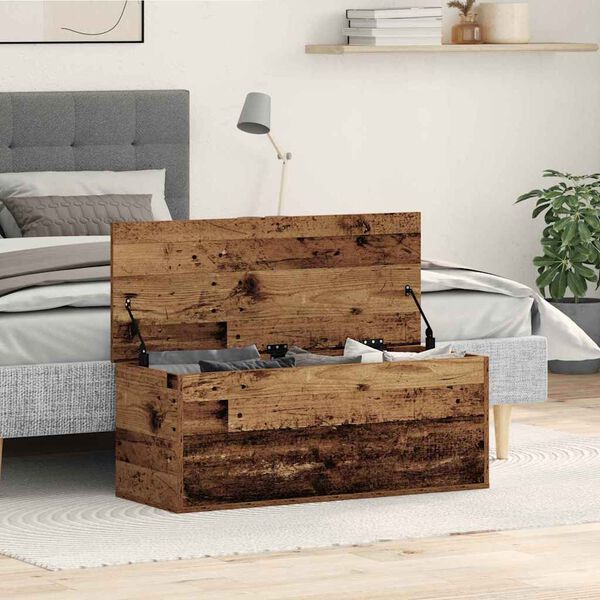 vidaXL Opslagdoos met opslag Oud Hout 90 x 35 x 35 cm Bewerkt hout