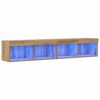 vidaXL Tv-meubelset 2 pcs Artisan Eiken 80 x 30 x 30 cm Bewerkt hout