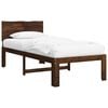 vidaXL Eenpersoonsbed met hoofdbord ROSTOCK Donkerbruin 90 x 190 cm