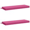vidaXL Bank Kussens SOEST 2 st 100% Polyester Roze 110 x 40 x 8 cm