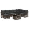 vidaXL Tuinbankenset 9 st Grijs poly rattan