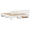 vidaXL Bedframe met hoofdeinde Wit 200 x 200 cm Massief grenenhout