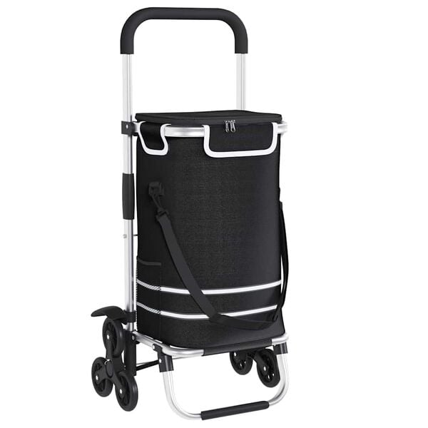 vidaXL Winkel trolley Zwart 47 x 39 x 100.5 cm Oxford stof