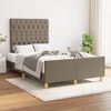 vidaXL Bedframe zonder matras 120x190 cm stof taupe