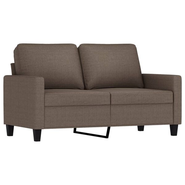 vidaXL 3-delige Loungeset met kussens stof taupe