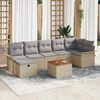 vidaXL Tuin Sofa Set 8 pcs Beige poly rattan