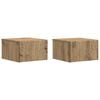 vidaXL Wandmontage Zijtafel 2 st Artisanaal eiken 34,5 x 33 x 20 cm