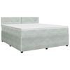 vidaXL Boxspringbed met matras Lichtgrijs 160 x 200 cm Fluweel