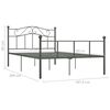 vidaXL Bedframe metaal grijs 160x200 cm
