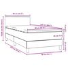vidaXL Boxspring met matras en LED fluweel zwart 90x220 cm