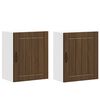 vidaXL Keukenwandkasten 2 st Lucca bewerkt hout bruin eikenkleurig