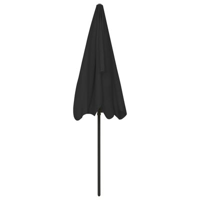 vidaXL Strandparasol 200x125 cm zwart