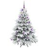 vidaXL Kunstkerstboom met 150 LED met standaard Wit 150 cm PE en PVC