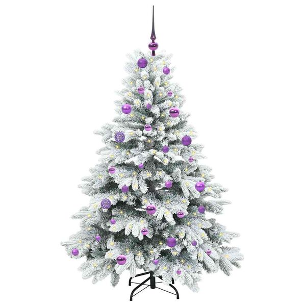 vidaXL Kunstkerstboom met 150 LED met standaard Wit 150 cm PE en PVC