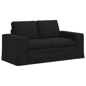 vidaXL Bank Zwart 162 x 80 x 82 cm Stof