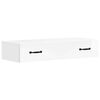 vidaXL Wandmontage Zijtafel Hoogglans Wit 87,5 x 34,5 x 17 cm