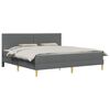 vidaXL Bedframe Donkergrijs 200 x 200 cm Polyester
