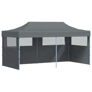 vidaXL Partytent pop-up inklapbaar met zijwanden 3x6 m antraciet