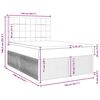 vidaXL Boxspring met matras fluweel lichtgrijs 140x190 cm