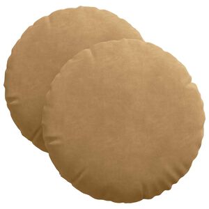 vidaXL Zitkussens 2 stuks Bruin &Oslash; 40 x 13 cm Fluweel