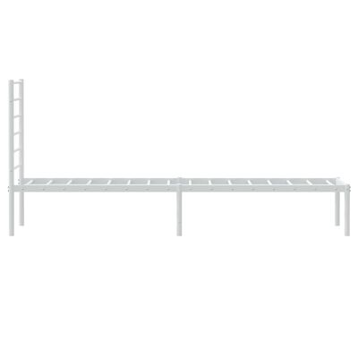 vidaXL Bedframe met hoofdbord metaal wit 100x190 cm