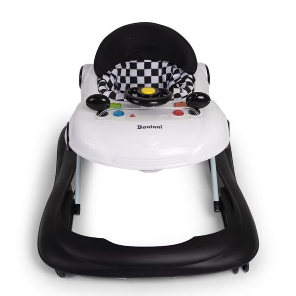 Baninni Loopstoel Elvio zwart en wit