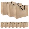 vidaXL Jute handtassen 10 Naturel en Zwart 42 x 33 x 19 cm