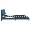 vidaXL Bedframe met LED zonder matras fluweel blauw 180x200 cm