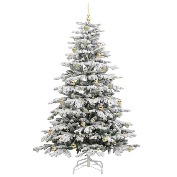 vidaXL Kunstmatige Inklapbare Kerstboom Wit 240 cm PE en PVC