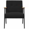 vidaXL Fauteuil Zwart 59 x 75 x 78 cm Krullend Wol-achtig Stof